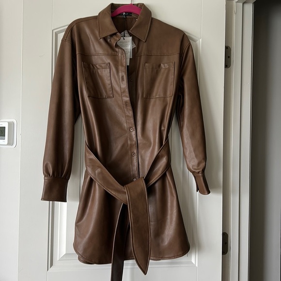 7 For All Mankind Dresses & Skirts - 7 for all mankind Brown leather dress